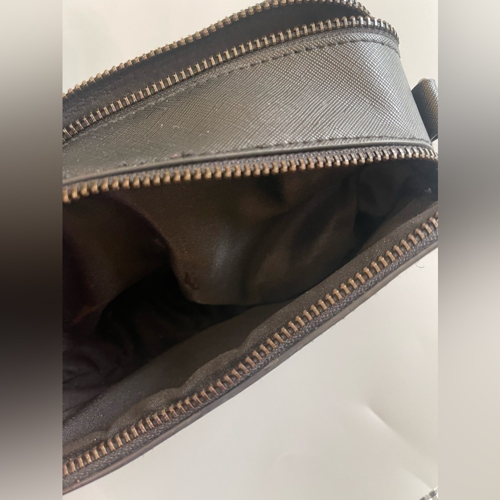 Women's Black Small Crossbody Bag Vegan Leather Purse Block Adjustable Strap - Picture 7 of 10